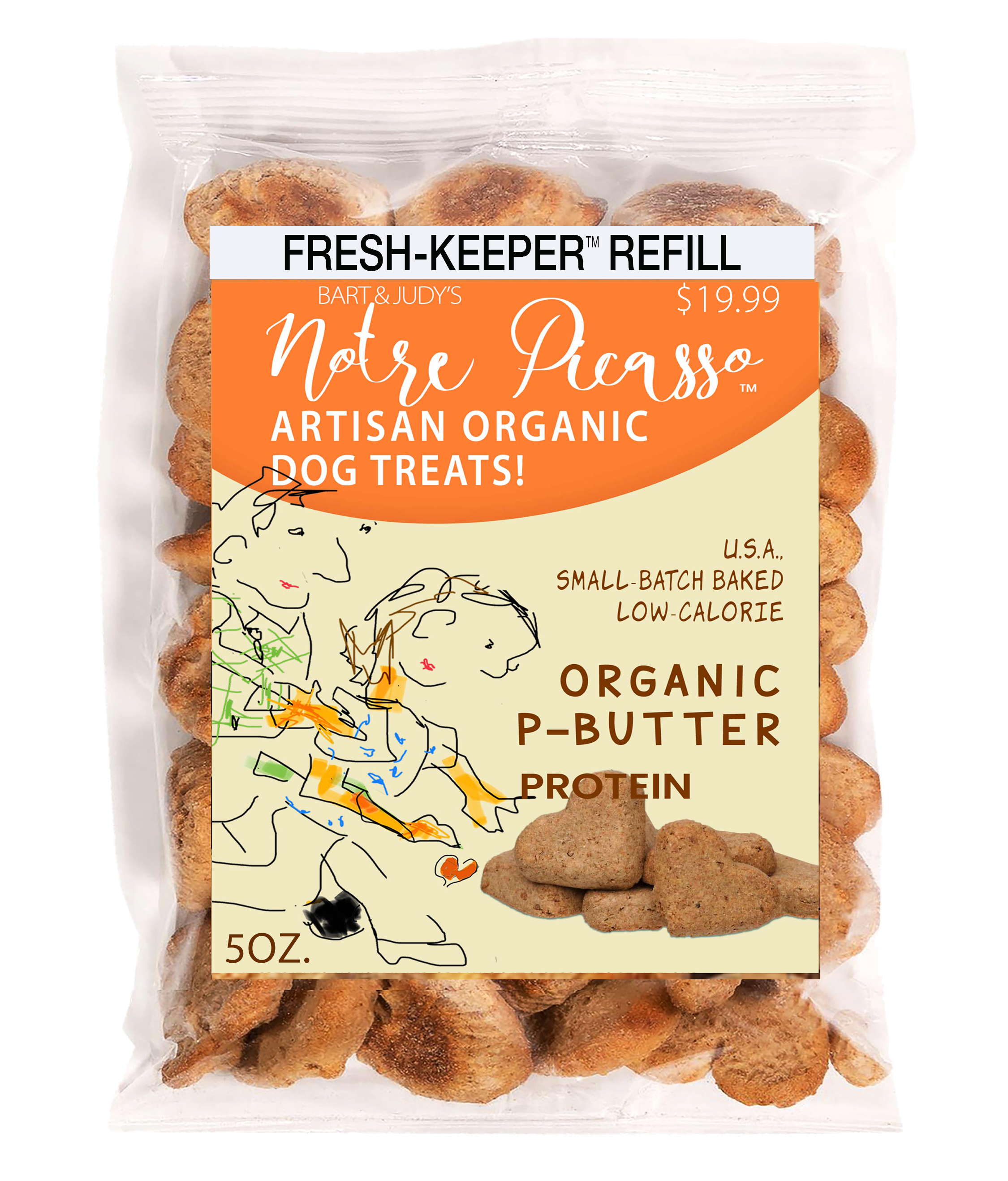 NOTRE PICASSO ORGANIC Peanut Butter Bundle -Fresh-Keeper with Treats