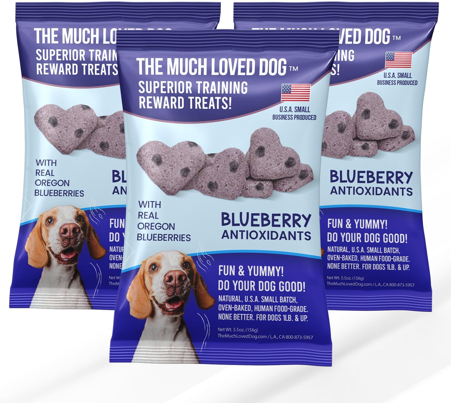 Much Loved Dog Training Treats - Blueberry Antioxidant 6 oz.