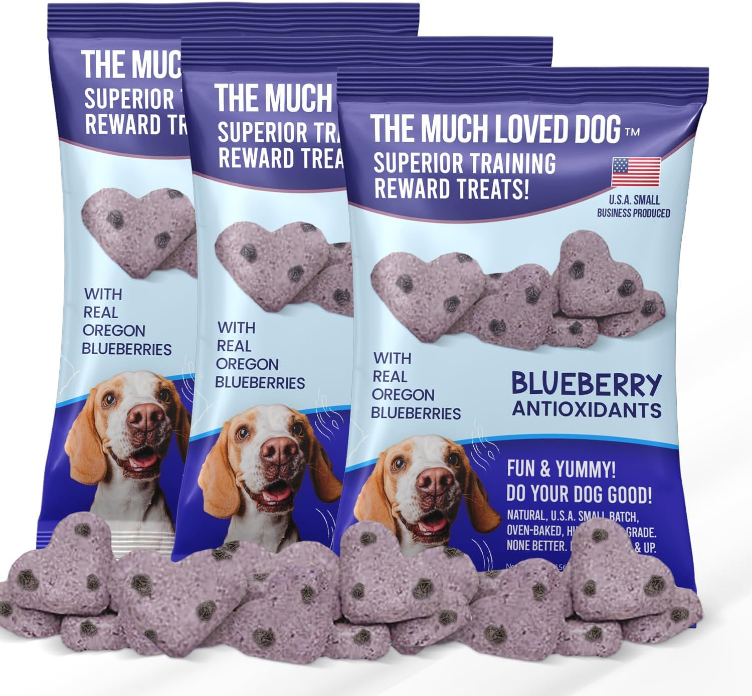 Much Loved Dog Training Treats - Blueberry Antioxidant 6 oz.