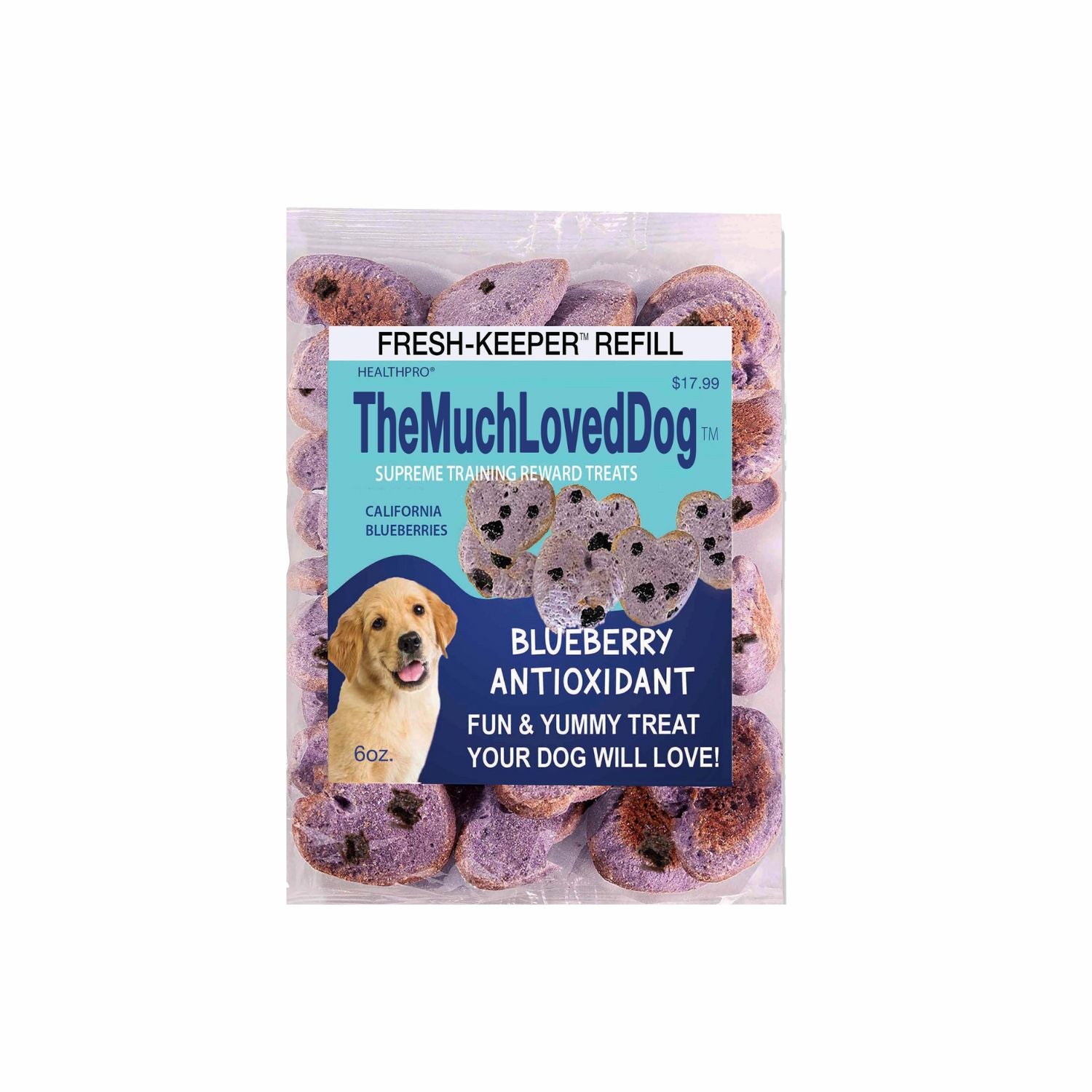 MUCH LOVED DOG Blueberry Bundle Fresh-Keeper with Treats