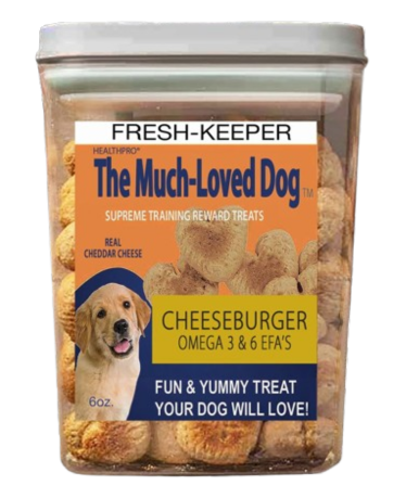 MUCH-LOVED DOG Cheeseburger Bundle -Fresh-Keeper + Treats